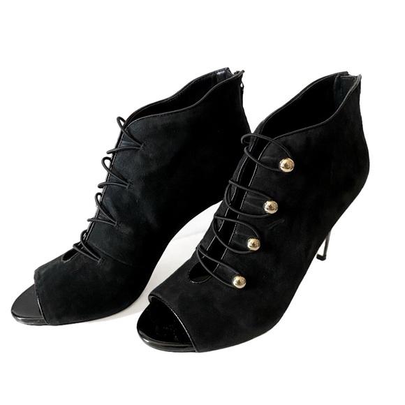 White House Black Market Peyton Military Style Peep Toe Bootie - Picture 1 of 12